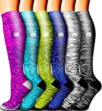 Compression Socks for Women & Men Circulation(6 pairs)-Graduated Supports Socks for Running, Athletic Sports