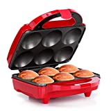 Holstein Housewares - Non-Stick Cupcake Maker, Red - Makes 6 Cupcakes, Muffins, Cinnamon Buns, and more for Birthdays, Holidays, Bake Sales or Special Occasions