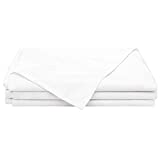 BEDSUM Twin Microfiber Flat Bed Sheet Only, Luxury 1800 Thread Count Wrinkle and Fade Resistant Bedding Top Sheet, White