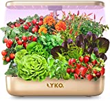Hydroponics Growing System 12 Pods,LYKO Indoor Garden w/Full-Spectrum 36W Grow Light,Indoor Herb Garden Automatic Timer,Height Adjustable(7'' to 19.4''),3.5L Water Tank for Kitchen,Sunset Gold