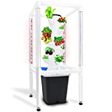 Tower Garden Hydroponics Growing System,Indoor Smart Garden with LED Timied Grow Light,Nursery Germination Kit Including 2Pcs Smart Plug,Water Level,Pouring Funnel
