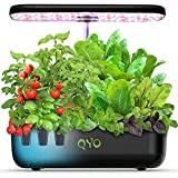 2022 Hydroponics Growing System, QYO 12 Pods Indoor Herb Garden with 36W Full-Spectrum Grow Light, Drainage System, Automatic Timer, Height Adjustable(7'' to 19.4''), 3.5L Water Tank for Home, Office