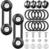 Bumper Quick Release, Mellbree JDM Quick Release Holders Front Rear Bumper Fasteners Trunk Band Fenders clip Kits Compatible for Universal Car Bumper (Black 4 x Release Tabs with 12 x O-Ring Fastener