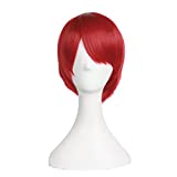 MapofBeauty 12"/30cm Hair Cosplay Role Play Party Wig (Red)