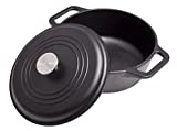 Victoria 4-Quart Cast-Iron Dutch Oven with Lid and Dual Loop Handles, Seasoned with Flaxseed Oil, Made in Colombia