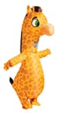 Spooktacular Creations Inflatable Costume Giraffe Full Body Giraffe Air Blow-up Deluxe Halloween Costume - Adult Size