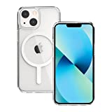 MagEasy Magsafe iPhone 13 Case - MagCrush, Crystal Clear Magnetic Case, Compatible with MagSafe Charger, Accessories - Shockproof TPU Bumper + PC Hard Back Military Grade Drop Protection