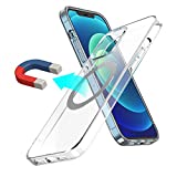 MagEasy Magnetic Case for iPhone 12 / iPhone 12 Pro 6.1 inch - MagClear, Clear Slim TPU Silicone, Support Magsafe Wireless Charging, Anti-Yellow, Shockproof Protection, Screen & Camera Cover - Silver