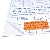 Polycarbonate Clear Plastic Sheet 12" X 18" X 0.0625" (1/16") Exact, Shatter Resistant, Easier to Cut, Bend, Mold than Plexiglass. VEX Robot, Hobby, DIY, Industrial, Craft. Plexiglas Glass Replacement