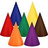 SATINIOR 7 Pieces Gnome Hats Dwarf Hats Felt Cone Party Hat Colorful Elf Hat for Costume Accessory Party Favors,