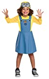 Bob Minion Girl Costume for Kids, Official Minion Outfit with Goggles and Hat, Classic Size Small (4-6x)