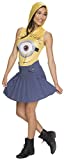 Rubie's Women's Minion Face Hooded Costume Dress, Yellow, Medium