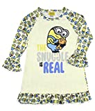 Despicable Me Toddler Girls' Minions Snuggle Sleep Pajama Dress Nightgown (4T) Off-white