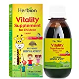 Herbion Naturals Vitality Supplement for Children-Promotes Growth and Appetite-Relieves Fatigue-Improves Mental and Physical Performance  Boosts Energy  5 fl oz.  For Kids 1 Year and Above.