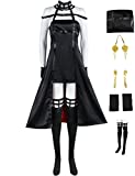 Hxbutwdh Anime Spy X Family Cosplay Yor Forger Costume Dress Halloween Outfit (M, Black)