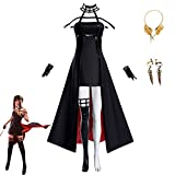 Anime Spy Family Yor Forger Cosplay Costumes Princess Bramble Black Dress for Women's Halloween Party Set