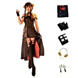 Anime Spy Family Costume Yor Forger Cosplay Dress Halloween Christmas Party Outfit Daily Uniform (L, Black)