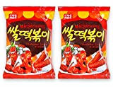Sweet and Spicy Tteokbokki Snacks Chip Korean Stir-Fried Rice Cake Flavor Asian Topokki Ddeokbokki - 2 Count (Pack of 1)