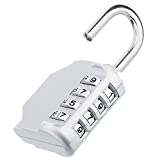 ZHEGE Combination Lock Outdoor, 4 Digit Re-settable Padlock for Gym, School, Fence, Employee Locker
