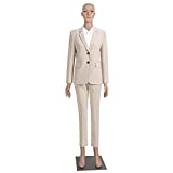 69 Inches Female Mannequin Full Body Realistic Adjustable Mannequin Display Head Turns Dress Form W/Metal Base