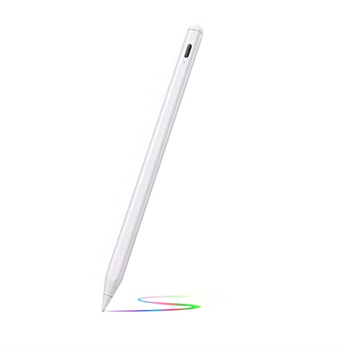 Stylus Pen for iPad with Palm Rejection, Pencil 2nd Generation Compatible with 2018-2022 Apple iPad 6/7/8/9 iPad Air 3/4/5 iPad Pro 11/12.9 Inch iPad Mini 5/6, Smart Bluetooth Pen for Writing Drawing