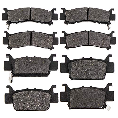 NICHE Brake Pad Kit for Honda Pioneer 1000 1000-5 06451-HL4-A01 06452-HL4-A01 Front Rear Semi-Metallic