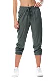 Keep It Moving Woven Crop Pants Dusty Olive