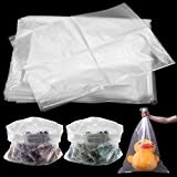 WFPLUS 100 Pack 18 x 24 inch 1 Mil Clear Plastic Flat Poly Bags, Clothing Merchandise Bags, for Food, Bread, Dough, Clothes Packaging, Storage, Gift Bag