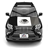 Blackout Mexico Hood Flag - 63"x47" (120x160cm) Patriotic Mexican Black & White Flag for Car Hood Cover - Premium Sublimation Print Car Hood Flag + Triangle Fasteners