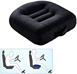 ZODIFEVI Car Booster Seat Cushion Driver Posture Cushion Heightening Height Boost Mat Portable Car Seat Pad Ideal for Office, Home (Black)