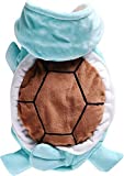 ChezAbby Funny Tortoise Cat Dog Costumes Halloween Christmas Pet Cosplay Clothes Adorable Flannel Dog Pajamas Outfit Soft Velet Puppy Apparel Fleece Doggie Sweater Warm Cat Coat