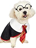Impoosy Pet Dog Halloween Shirts Funny Cat Wizard Costume Cute Apparel Soft Clothes with Glasses (Medium,Neck:14")