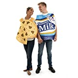 Milk and Cookie Couple's Costume, One-Size - Funny Adult Food Halloween Costumes