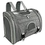 Mr. Peanut's Monterey Series Convertible Backpack Airline Approved Pet Carrier for Small Pets, Please Check Sizing