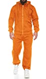 COOFANDY Men's Activewear Full Zip Tracksuit Sports Set Casual Sweat Suit Comfy Sweatsuits Safety Orange, X-Large