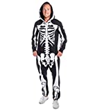 Tipsy Elves Men's Halloween Costume Skeleton Jumpsuit Size X-Large