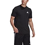 adidas Men's Size AEROREADY Designed 2 Move Feelready Sport Tee, Black/White, X-Large/Tall