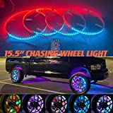 Sando Tech Dream Chasing Colors Flow 15.5 LED Wheel Ring Lights Rim Lights Tire Lights Blue-Tooth App Controlled 4 Lights