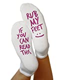 Kindred Bravely Labor and Delivery Inspirational Fun Non Skid Push Socks for Maternity -"Rub My Feet"