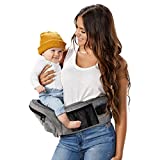 Tushbaby - Safety-Certified Hip Seat Baby Carrier - Moms Choice Award Winner, Seen on Shark Tank, Ergonomic Carrier for Newborns & Toddlers, Grey
