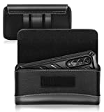 SUPCASE Holster for Samsung Galaxy Z Fold 4 5G (2022) / Galaxy Z Fold 3 5G (2021) / iPhone 14 Pro Max 6.7 inch, Wear-Resisting Leather Pouch Case with Belt Clip (Black)
