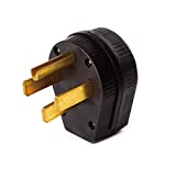 Sintron NEMA 14-50P Straight Blade Plug, DIY Rewirable Plug, For Clothes Dryers and Kitchen Ranges, 125/250 Volt 50 Amp 3 Pole 4 Wire, IP20 Suitability, Heavy Duty Spec Industrial Grade. Electric Plug