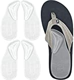Dr. Foot Arch Support Shoe Inserts for Plantar Fasciitis Relief, Self-Adhesive Heel Cushion Arch Pads for Flats, Heel Pain, Gel Arch Insoles for Men and Women (Large, Clear + Clear)