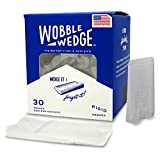 The Original Wobble Wedges Rigid Plastic Shims, 30 Pack - Made in USA - Multi-Purpose Shim Wedges for Home Improvement & Work - Plastic Wedge Furniture Levelers, Table & Toilet Shims - Translucent