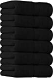 Utopia Towels Premium Hand Towels - 100% Cotton, Ultra Soft and Highly Absorbent, 600 GSM Extra Large Hand Towels 16 x 28 inches, Hotel & Spa Quality (6 Piece Hand Towels, Black)