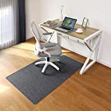 Office Chair Mat, 55"x35" Desk Chair Mat for Home Office Hardwood Floor, Upgraded Version - Computer Gaming Rolling Chair Mat, Multi-Purpose Low-Pile Floor Protector(Dark Gray)