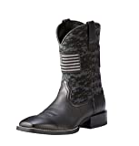 Ariat Men's Sport Patriot Western Boot, Black Deertan/Black Camo Print, 10.5 Wide