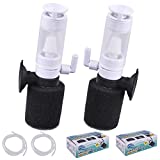 FORKPIE Mini Aquarium Sponge Filter, 2Pcs Betta Shrimp Nano Fish Bio Foam Filter, Quiet Internal Fish Tank Filter, Air Stone for Fresh/Saltwater, Small Fish Tank Oxygenation Filtration