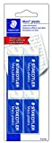 STAEDTLER Mars Plastic, Premium Quality Vinyl Eraser, White, Latex-free, Age-resistant, Minimal Crumbling (526 50 BK) 4 Count (Pack of 1)