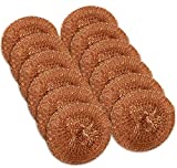 12 Pack Copper Coated Scourers by SCRUBIT  Scrubber Pad Used for Dishes, Pots, Pans, and Ovens. Easy scouring for Tough Kitchen Cleaning.